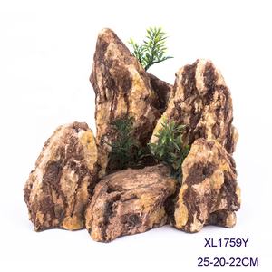 Fabriek Custom Aquarium Decor Hars Bruine Kunstmatige Sierrotsen Landschapsarchitectuur Voor Aquarium - Product Image 2