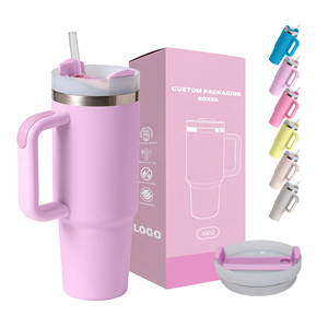 Laser Engraved 30oz Tumbler <b>with</b> Handle Customized Cupholder Travel Mug Vacuum Insulated Car Cup <b>with</b> Lid and <b>Straw</b> - Product Image 1