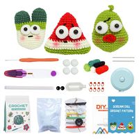 Kit de 4 fleurs en peluche au crochet en fil de coton personnalisé, fait main, modèle Cactus, pour voiture, bouquet, décoration de table et de maison, Herway