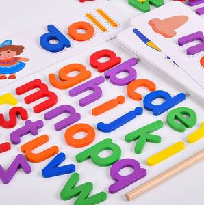 Venta caliente 26 letras en inglés juego de tarjetas de aprendizaje ortografía de palabras rompecabezas de educación temprana para niños juegos de palabras de juguete - Product Image 4