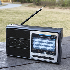 Factory Retro Portable FM AM SW 1-6 Band Radio X Bass <b>Speaker</b> BT MP3 Player Dual Power Rechargeable Dry Cell Powered with Strap - Product Image 2