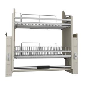 Panier élévateur 304 en acier inoxydable très durable pour le rangement des armoires de cuisine, extensible et amortie pour la quincaillerie de meubles. - Product Image 2