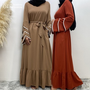 6534 #   Nouvelle arrivée, robe hijab Nida de haute qualité, plissée, ample, avec un grand ourlet, robe de soirée musulmane, abaya, vêtements islamiques - Product Image 1