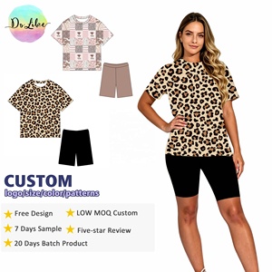 Vêtements de motard pour adultes en viscose de bambou, chemise oversize pour femme, ensembles à manches courtes populaires pour femmes - Product Image 4