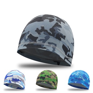 Logo personalizzato ciclismo all'aperto Running Skull Beanie Hat elastici camuffamento casco <span class=keywords><strong>moto</strong></span> cappellini Wave per uomo stagione invernale - Product Image 2