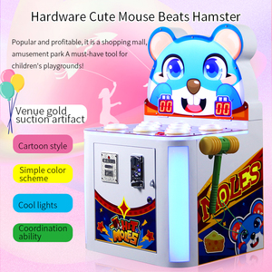 Phong cách dễ thương Chuột Dễ Thương nhịp đập hamster Coin Pusher Mini <span class=keywords><strong>Arcade</strong></span> trò chơi máy whack một trò chơi nốt ruồi - Product Image 2