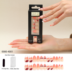 Presse acrylique sur <span class=keywords><strong>ongles</strong></span> Fournitures en vrac françaises Boîte d'emballage personnalisée 24 pcs Presse sur <span class=keywords><strong>ongles</strong></span> de haute qualité - Product Image 2