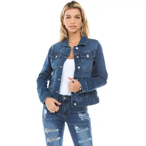 Giacche di jeans Premium Boyfriend Juniors da donna cappotti di jeans a maniche lunghe giacca di jeans corta Oversize