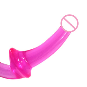 Jouets sexuels lesbiens en TPE à double extrémité haute transparence, pénis à sangle, gode sans sangle - Product Image 3