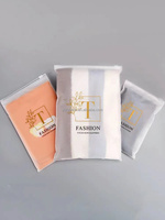 Pochette zip-lock imprimée personnalisée Sacs à vêtements givrés mats avec logo emballage plastique transparent auto-scellant Chemises et vêtements