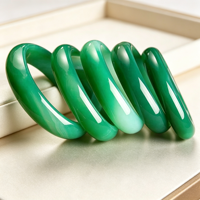 Bracelet en Agate Verte Naturelle du Brésil, Finition Soie, Grade Impérial YL, Vente en Gros Usine