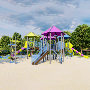 Unidad de Juego Multifuncional con Tobogán para Plazas Municipales, Parques Comunitarios y Resorts Familiares, Tobogán <span class=keywords><strong>Infantil</strong></span> para Exteriores - Product Image 4