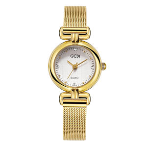 Petite montre pour femme en or, simple et élégante, chaîne en maille, quartz, tendance étudiante, montre-bracelet - Product Image 6
