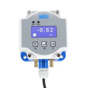 WNK pemancar tekanan diferensial udara Analog untuk HVAC AC 4-20ma Output RS485