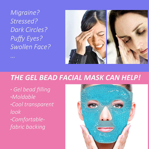 Cuidado DE <span class=keywords><strong>LA</strong></span> PIEL SPA Gel Beads Hot Heat Cold Compress Pack Reduce Face Puff Ice Pack Cold Face Eye Mask - Product Image 2