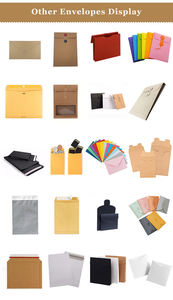 Bolsa de sobres de papel Kraft resellable con cinta doble de comida para llevar con logotipo personalizado con asas planas para enviar ropa - Product Image 4