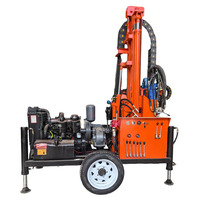 Foreuse portable à roues double usage air et eau FY-260L, 45KW Diesel, profondeur 200m, diamètre max. de forage 325mm