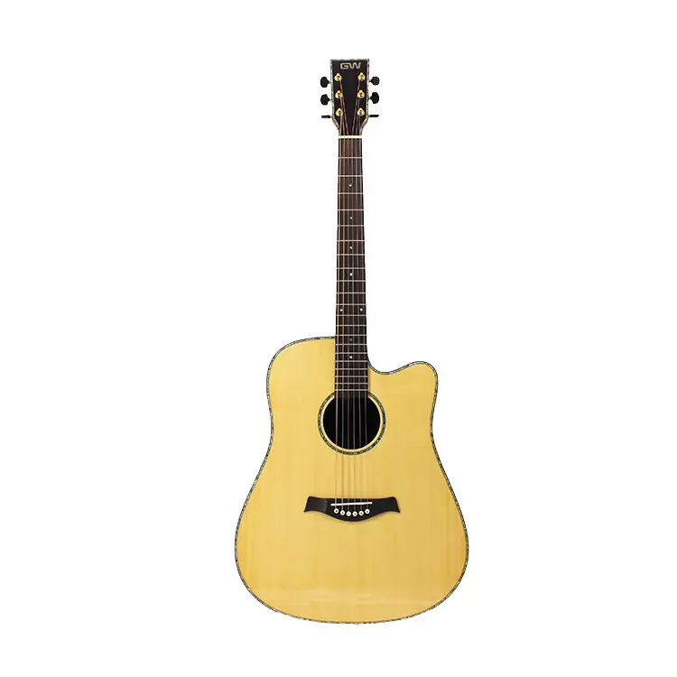 41 inch spruce rosewood missing corner glossy beginner folk guitar acoustic guitar