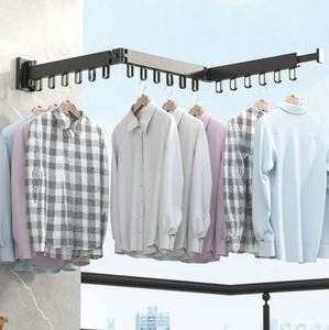 Heavy Duty <b>Wall</b> Mounted Aluminium Plastic Drying <b>Rack</b> Foldable <b>Storage</b> Hanger Single Sustainable Clothing Shoes Spices Kitchen - Product Image 3