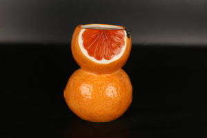 Elegante <span class=keywords><strong>Vaso</strong></span> <span class=keywords><strong>da</strong></span> Tavolo in Ceramica Ecologico per Decorazione Casa, Design con Frutta Arancione, Pomodoro e Melograno per <span class=keywords><strong>Fiori</strong></span> - Product Image 6