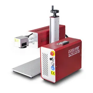 Co2 Galvo Desktop Laser 35W 60W Laser Marking Machine Working Table With Rotary Device for wood cups