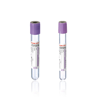 Tube de prélèvement sanguin sous vide en verre avec bouchon violet lavande, sans cellules, pour la préservation de l'ADN, conforme à la norme ISO13485, 5 ml et 10 ml