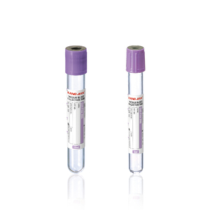 หลอดเก็บเลือดสุญญากาศแบบไม่มีเซลล์ DNA สำหรับเก็บรักษา DNA ขนาด 5 มล. 10 มล. ฝาสีม่วงลาเวนเดอร์ ทำจากแก้ว EDTA มาตรฐาน ISO13485 - Product Image 1