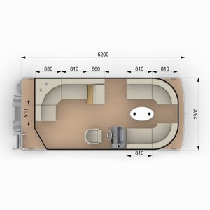 Bateau <span class=keywords><strong>à</strong></span> ponton Allhouse 2026, yacht de luxe sportif en aluminium, 4,6 m avec moteur hors-bord et <span class=keywords><strong>remorque</strong></span> pour la pêche - Product Image 2