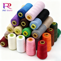 Fil à coudre en polyester multicolore 40/2 en gros, bobines de 200 yards en 24 couleurs pour le bricolage, la couture à la main, l'usage domestique et les kits de couture