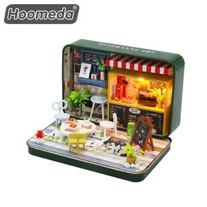 Hot venda caixa do teatro Hoomeda diy casa de bonecas de madeira em miniatura