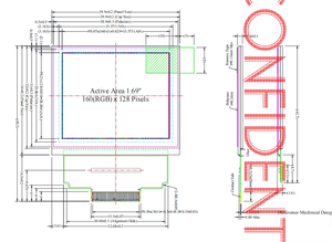 จอ OLED ขนาด1.69นิ้วสี160x128 SSD1333 RGB 6BIT 4สายสีอินเตอร์เฟซ SPI - Product Image 5