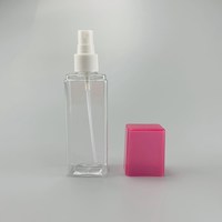 Bouteille de pulvérisation de brouillard cosmétique de forme carrée de 3.3oz 100ml Bouteille en plastique pour animaux de compagnie avec col de 20 à 410