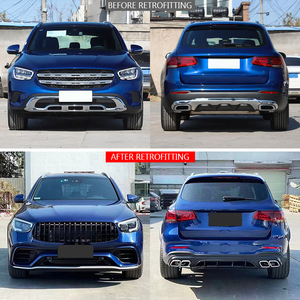 Nouveaux pare-chocs avant/arrière PM Brand pour modification de voiture, feux antibrouillard pour kit carrosserie GLC 63 2020-2023, fixation par boulons, ajustement universel, garantie 1 an - Product Image 2