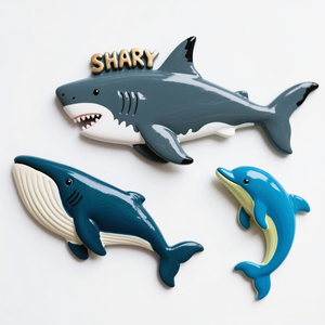 Juego de Tapones para Botellas de <span class=keywords><strong>Vino</strong></span> con Forma de Animales Marinos en 3D, Tapón de Resina con Forma de Tiburón, Ballena y Delfín con Corcho Natural para Decoración de Bar en Casa, Regalo para Fiestas - Product Image 3