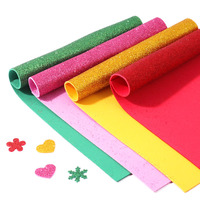 Foska assortis 10 couleurs de paillettes papier mousse éponge d'artisanat coloré pour les projets de scrapbooking scolaire et de bricolage