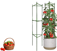 Soporte de Jardín para Plantas, Jaula de Tres Patas para Tomates, 80 cm, para Huertos y Jardines Exteriores