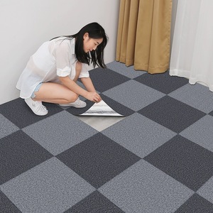 Dalles de moquette pour bureau, auto-adhésives, carrées, à boucles, imperméables, utilisables pour les grandes surfaces, <span class=keywords><strong>tapis</strong></span> pour salon - Product Image 1