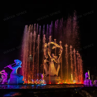 Fontaine musicale dynamique pour jardin extérieur, fontaine de bassin, fontaine de jardin, fontaine d'eau extérieure, installation sur site