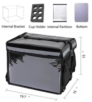 Sac isotherme portable, pliable, recyclable, en tissu Oxford, imperméable, personnalisé pour usage extérieur, grand format, pour livraison de repas