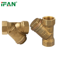 IFAN Fabricant OEM 1/2 "-4" Filtre à eau fileté femelle Vanne de crépine en laiton Y