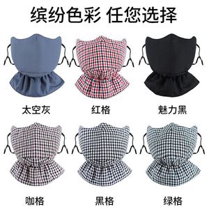Masque facial chaud d'hiver à carreaux noirs pour adulte, protection thermique isolante pour le cou, coupe-vent, anti-poussière, masque de sport pour le cyclisme - Product Image 4