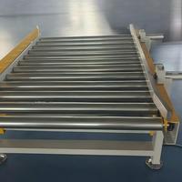 Flexible Gravity Powered Roller Conveyor Telescopic Curve Roller Conveyor For Warehouse Loading Unloading