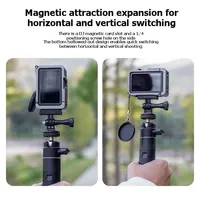 HONDAK para DJI Osmo Action 6, Carcasa de Aluminio para Cámara, Anti-Caídas, con Interfaz de Liberación Rápida de 1/4 y Soporte para Accesorios