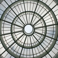 SAFS en acier structure verre lucarne toiture bâtiment dôme