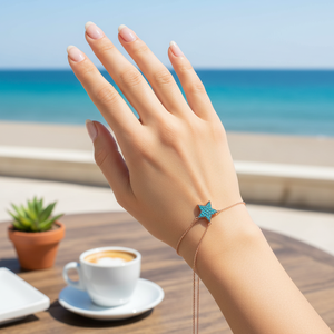 สีเขียวขุ่นดาว Dainty เสน่ห์สร้อยข้อมือนิ้วในขายส่ง925เงินสเตอร์ลิงเครื่องประดับอินเทรนด์สำหรับผู้หญิง - Product Image 3