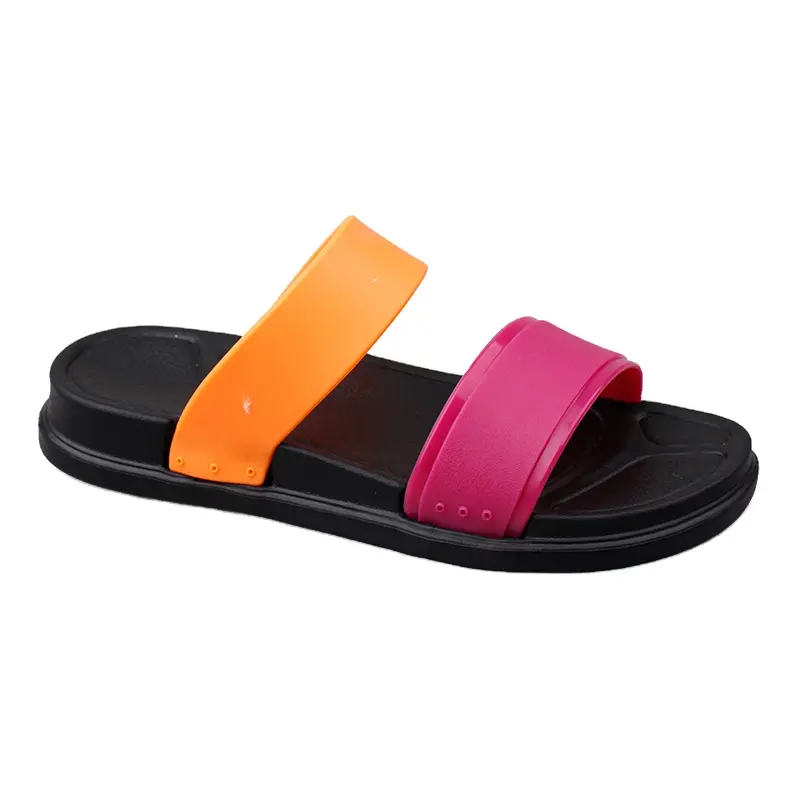 Wholesale summer PVC upper EVA sole slippers women slide sandals