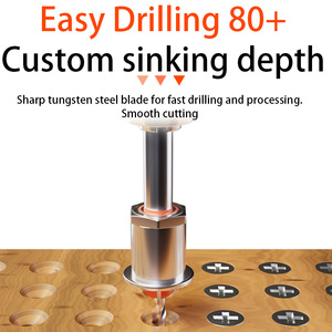 Tốc độ cao thép Carbide Tipped mũi khoan khoan bit giảm dần khoan với điều chỉnh độ sâu dừng chân cho gỗ cắt nhựa - Product Image 5