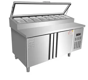 Nhà Bếp Làm Việc Băng Ghế Dự Bị Salad Tủ Lạnh Thiết Bị Salad Bar