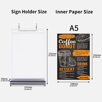 Flip Menu Stand Menu Publicité Présentoir Carte De Visite Affichage Table Signe Présentoir 6 pages Retournement Signe Titulaire