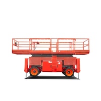 Plateforme élévatrice mobile autotractée tout-terrain à ciseaux pour terrains accidentés, élévateur aérien tout-terrain 13,1 m 16,2 m